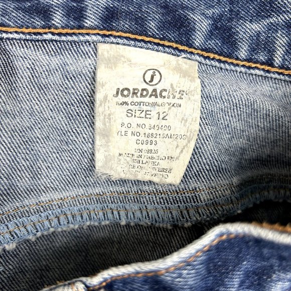 Vintage 90s-Y2K Jordache High Waisted Knee Length Denim Skirt - Picture 8 of 10